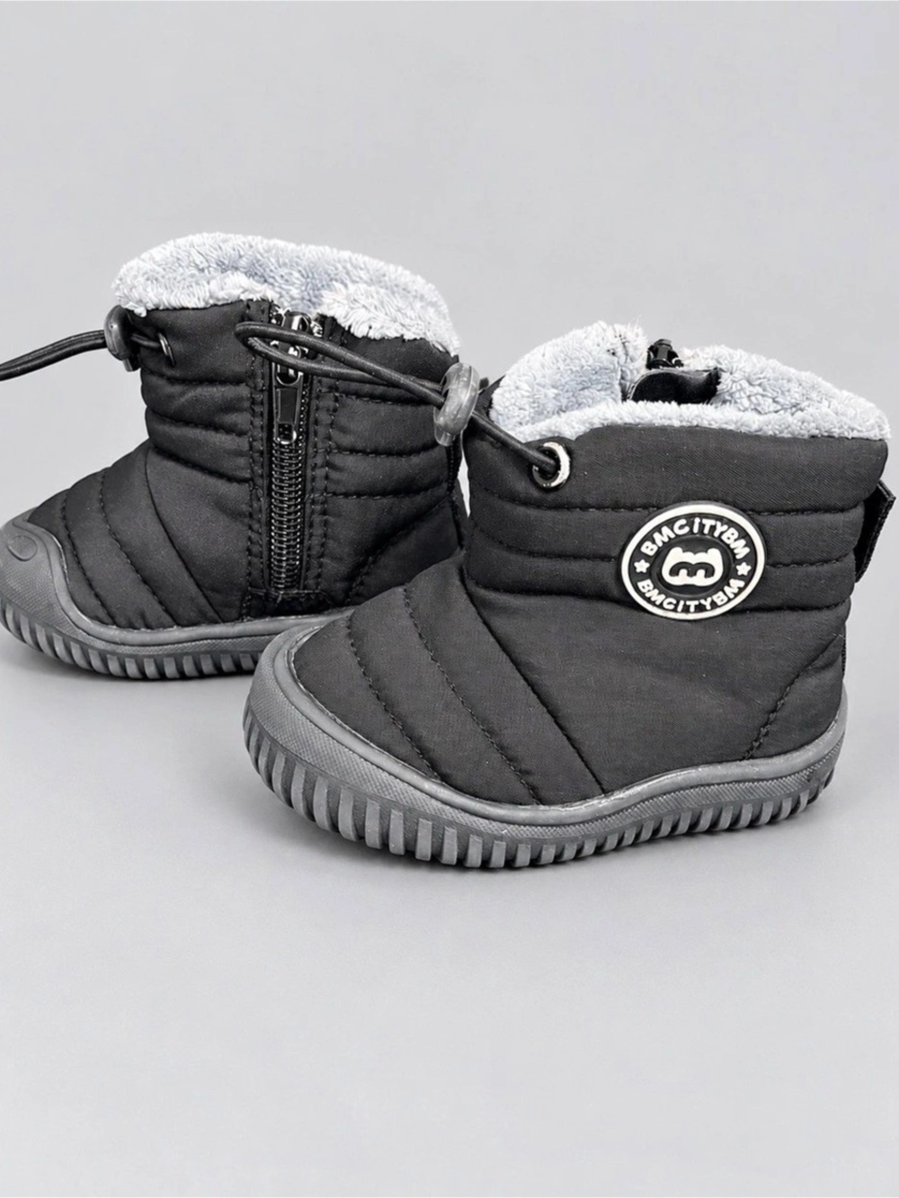 BMCiTYBM Toddler Winter Snow Boots Black & Gray Baby US 4